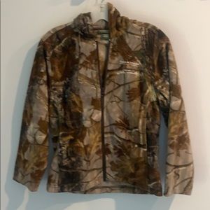 Boys zip field stream camp jacket sz small EUC